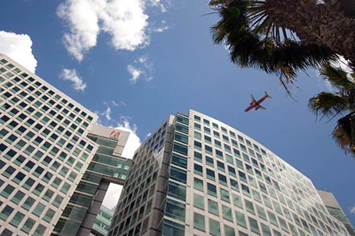 First time visitors might be surprised to learn that the Adobe Towers are in a direct line with the runways of San Jose airport.