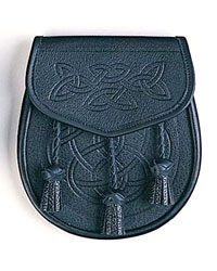 Традиционная шотландская кожаная сумка в кельтском стиле, дизайн Кинлоха Андерсона