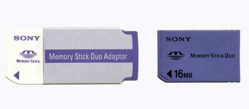 Флэш-карта MSA-M16A c адаптером для установки в слот Memory Stick