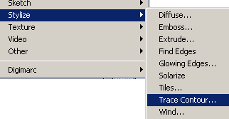 menu filtr - stylize