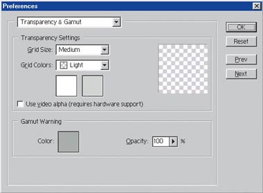  Transparency and Gamut   Preferences 