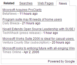   Google Labs   Google Related Links