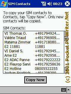 SIM Contacts