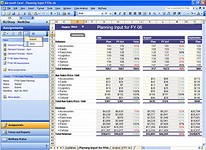 Office PerformancePoint Server 2007 использует функции Microsoft Excel для доступа к данным и их анализа
